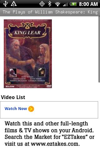 Shakespeare: King Lear Android Entertainment