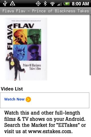 Flava Flav Prince of Blackness Android Entertainment