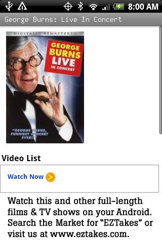 George Burns: Live In Concert