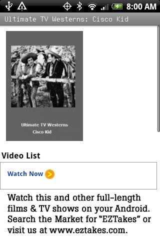 TV Westerns: Cisco Kid Android Entertainment