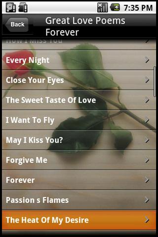 Great Love Poems Forever Android Entertainment