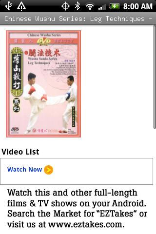 Chinese Wushu: Leg Tech 1 Android Entertainment