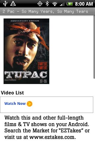 2 Pac: So Many Years & Tears Android Entertainment