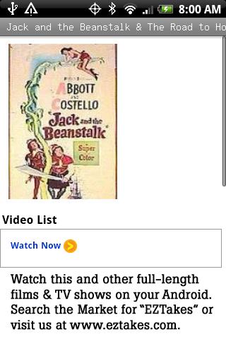 Jack and the Beanstalk Movie Android Entertainment