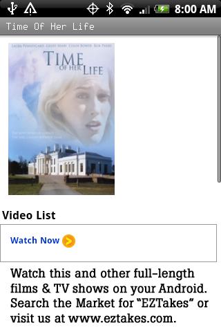 Time Of Her Life Movie Android Entertainment