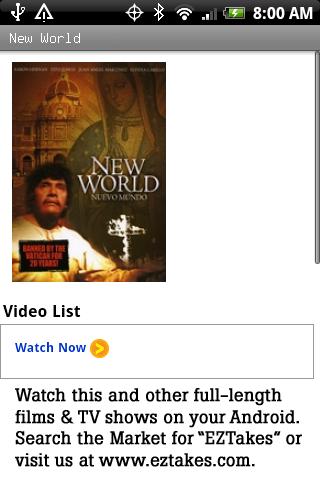 New World Movie Android Entertainment