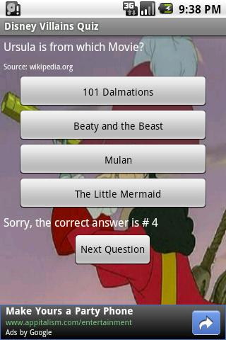 Disney Villains Quiz Android Entertainment