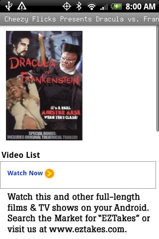 Dracula vs. Frankenstein Movie Android Entertainment