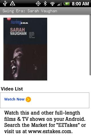 Swing Era: Sarah Vaughan Android Entertainment