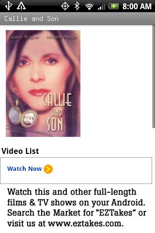 Callie and Son Movie Android Entertainment