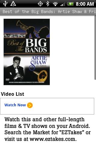 Best of Big Bands: Artie Shaw Android Entertainment