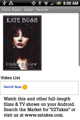 Kate Bush: Under Review Android Entertainment