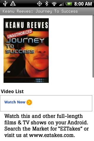 Keanu Reeves Journey 2 Success