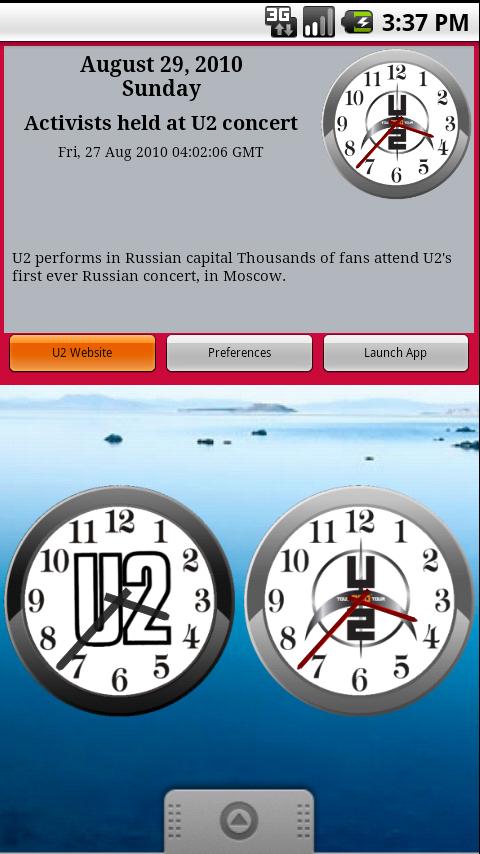 U2 Clock & News