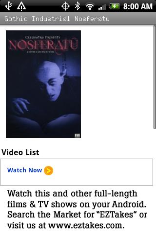 Gothic Industrial Nosferatu Android Entertainment