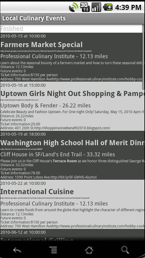 Local Culinary Events