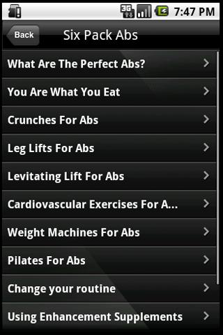 Six Pack Abs Android Entertainment