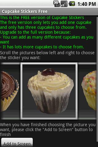 Cupcake Sticker Widget FREE Android Entertainment