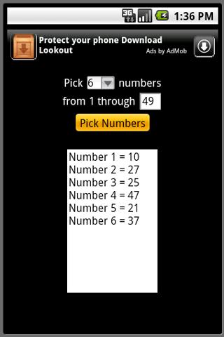 Lottery Picker II Android Entertainment