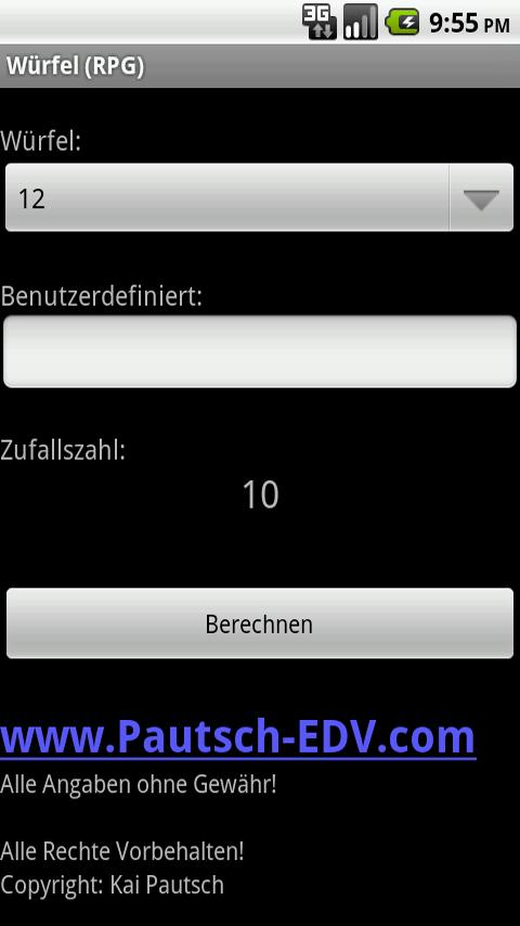 Würfel (auch für RPG) Android Entertainment