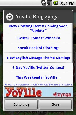 Yoville News Android Entertainment