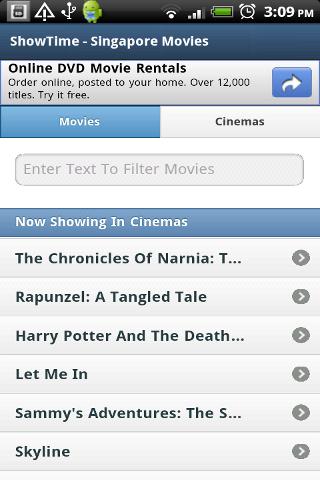 ShowTime For Singapore Movies Android Entertainment