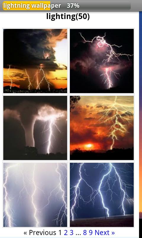 lightning wallpaper Android Personalization