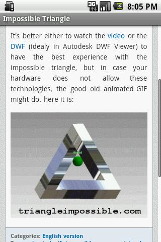 Impossible Triangle Android Entertainment