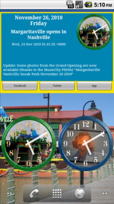 Jimmy Buffett Clocks & News Android Entertainment