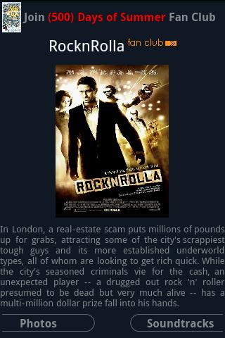 “RocknRolla” Fans Android Entertainment