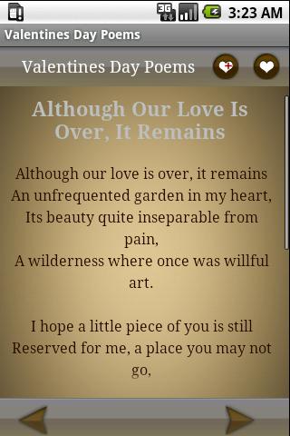 Valentines Day Poems Android Entertainment