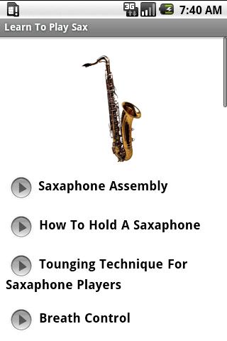 Learn To Play Saxophone Android Entertainment
