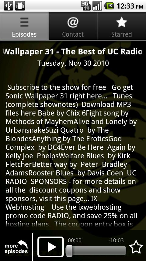 UC Radio PLUS Android Entertainment