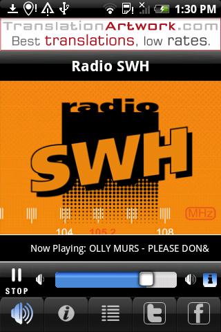 Radio SWH 105.2 FM Android Entertainment