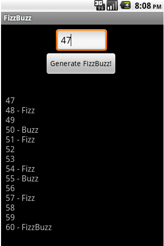 FizzBuzz Android Entertainment
