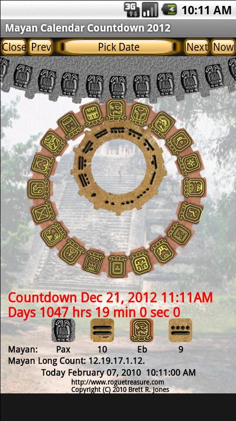 Mayan Calendar Countdown 2012