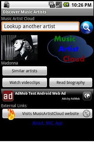 Music Artist Cloud App
