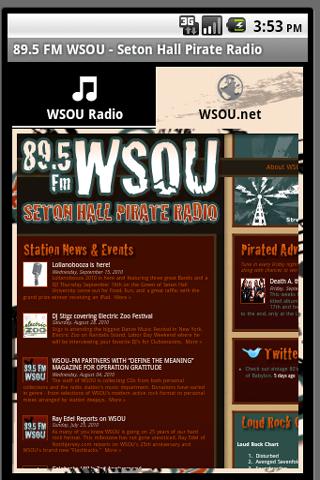 89.5 FM WSOU Android Entertainment
