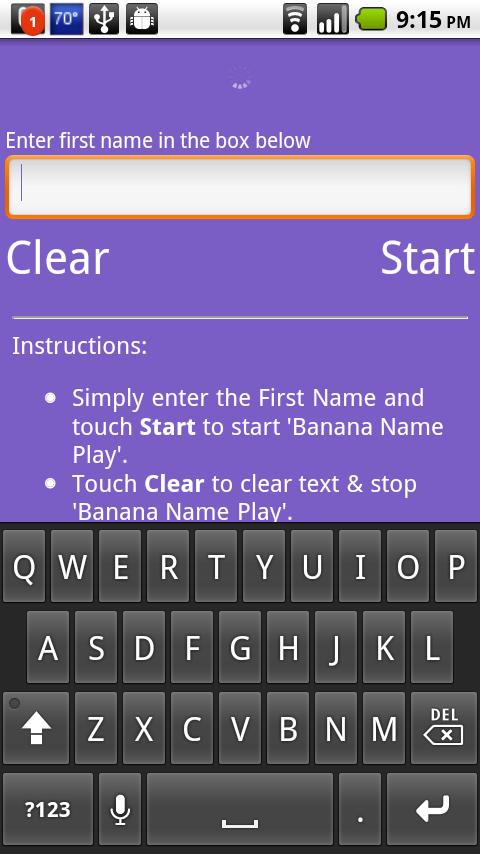 Banana Name Play Android Entertainment