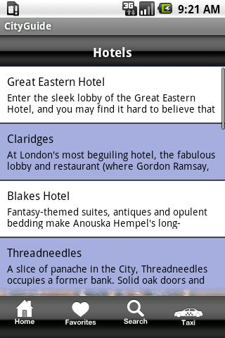 City Guide – London Android Entertainment