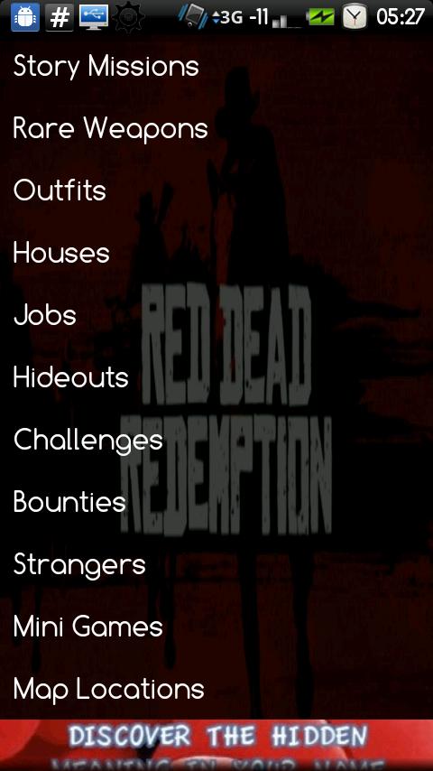 Red Dead Checklist