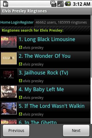 Elvis Presley Ringtones Android Entertainment