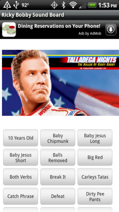 Biggest Ricky Bobby SoundBoard