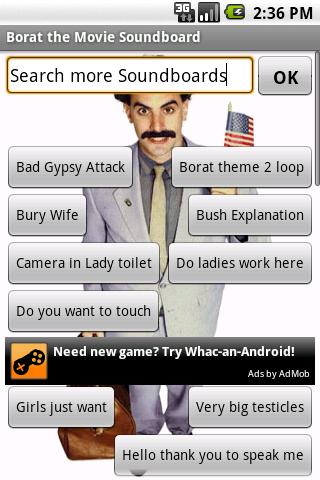 Borat the Movie Soundboard Android Entertainment