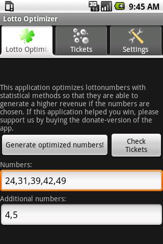 Lotto Optimizer Android Entertainment