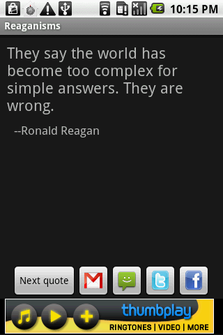 Reaganisms Android Entertainment