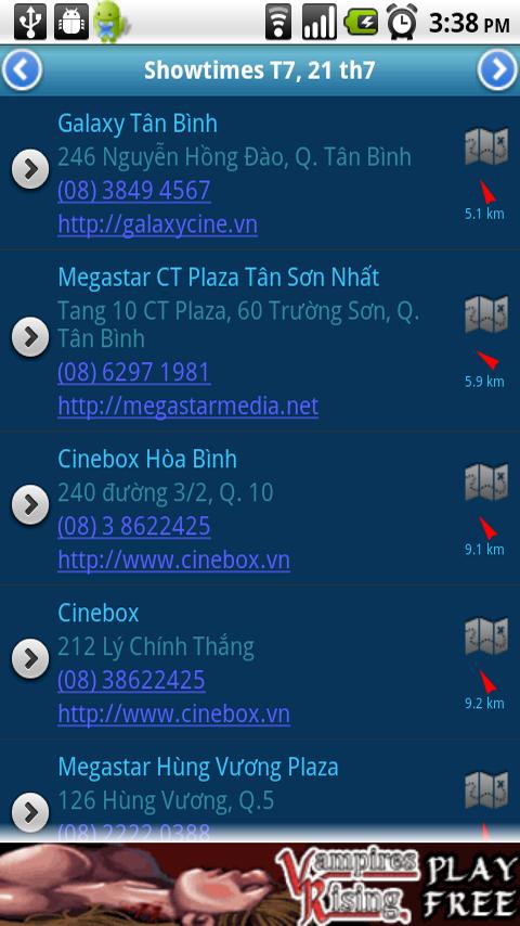 Vietnam Movies and Showtimes Android Entertainment