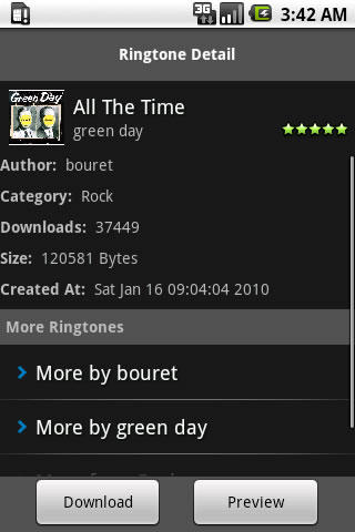 Green Day Ringtones Android Entertainment