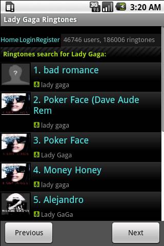 Lady Gaga Ringtones Android Entertainment