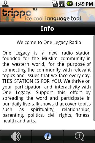 One legacy Radio Android Entertainment